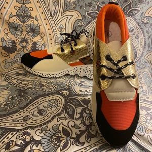 Brand~ Lucky step women’s shoes color~ Orange leopard